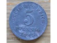 5 Pfennig 1915 - Γερμανία ( A )