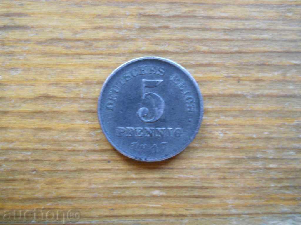 5 Pfennig 1917 - Γερμανία