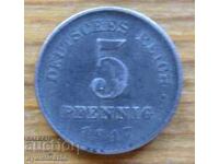 5 Pfennig 1917 - Germania