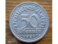 50 пфенига 1921 г. - Германия ( А )