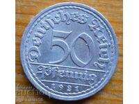 50 Pfennig 1921 - Germania ( A )