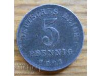 5 Pfennig 1921 - Germania (A)