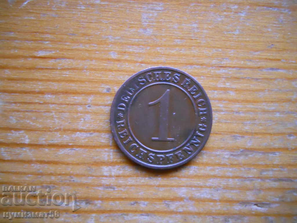 1 pfennig 1936 - Germany ( A ) reichspfennig