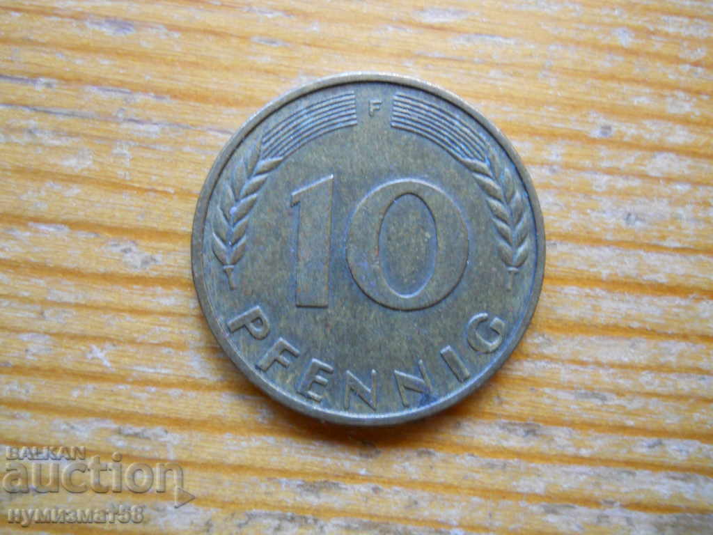 10 Pfennig 1950 - Γερμανία ( F )