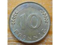 10 Pfennig 1950 - Γερμανία ( G )