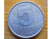 5 pfennig 1968 - GDR