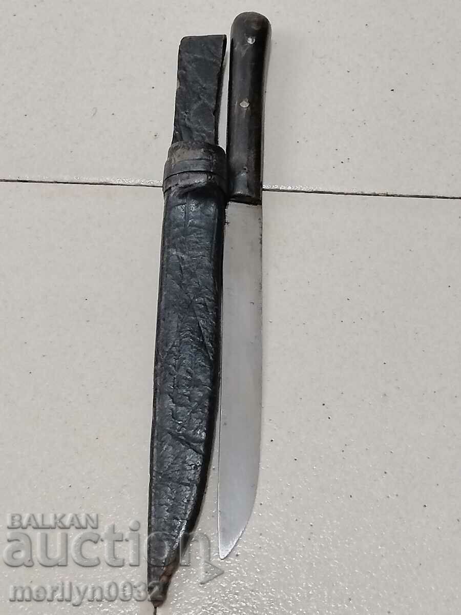 Old shepherd's knife knife with kaniya karakulak kireni from horn - 6 Old shepherd's knife knife with kaniya karakulak kireni from horn - 6