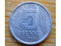 5 pfennig 1979 - ΛΔΓ