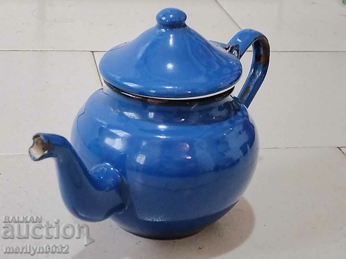 Auction Enamel vessel, teapot, jug, jug, early soc Auction Enamel vessel, teapot, jug, jug, early soc
