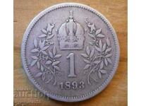 1 kroner 1893 (silver) - Austria