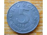 5 Groschen 1955 - Austria