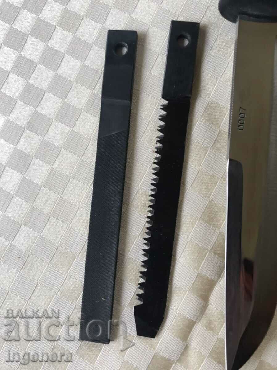 KNIFE BLADE NEW WITH ATTACHMENTS-SAW AND CORD SAW - 7 KNIFE BLADE NEW WITH ATTACHMENTS-SAW AND CORD SAW - 7