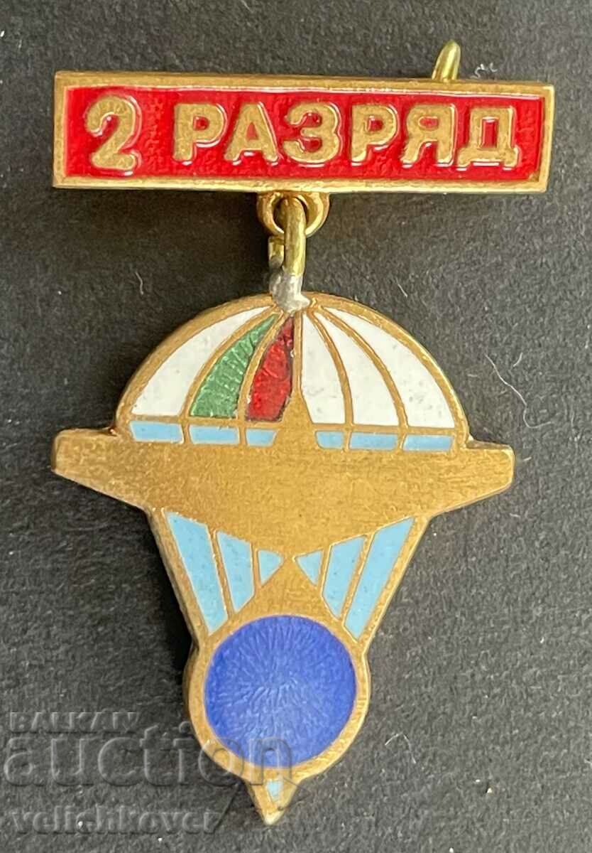 38648 Bulgaria insignia Parachutist 2nd class enamel