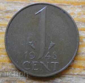 1 cent 1948 - Olanda