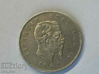 5 Lire 1862, Italy, extremely rare