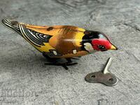 Soc Tinplate Toy with Mechanism Bird