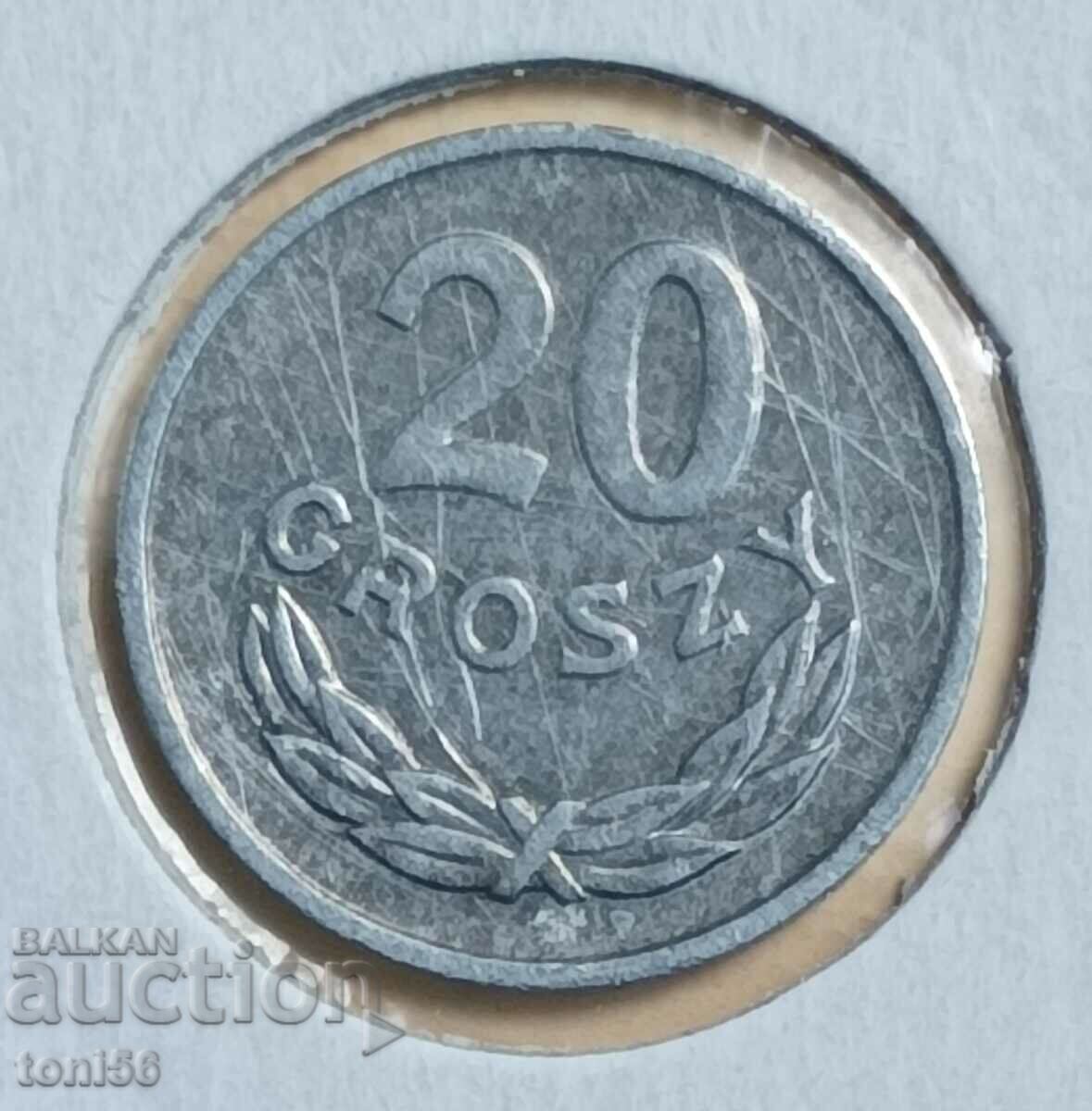 Polonia 20 groszy 1961