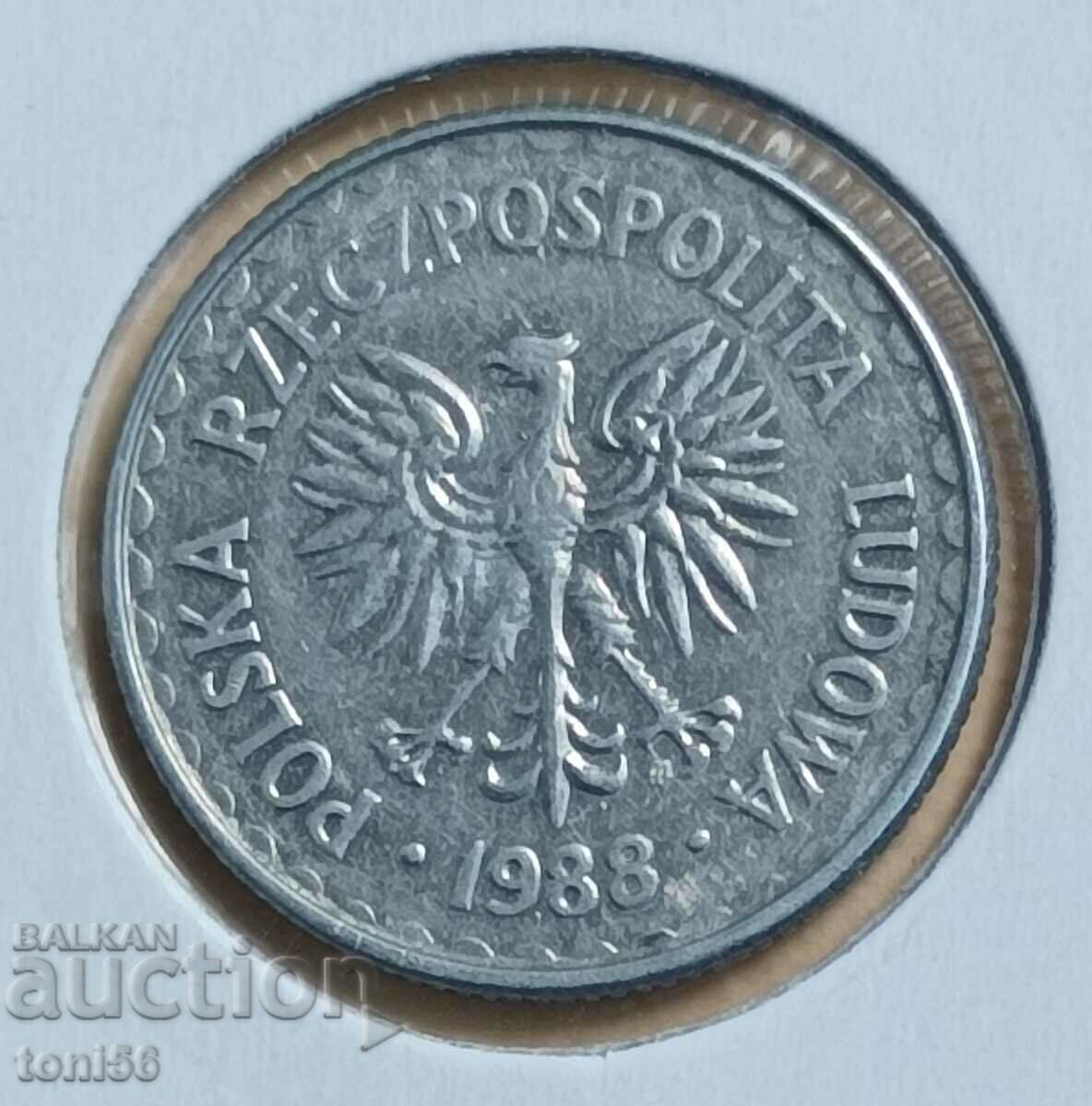 Poland 1 zloty 1988 with price 0.50 BGN | € 0.26