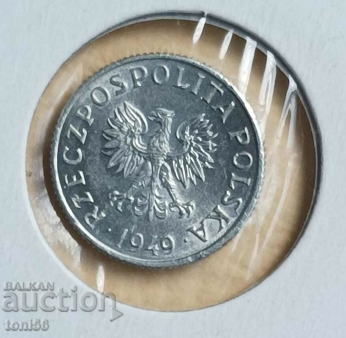 Poland 1 Grosz 1949 UNC with price 1.00 BGN | € 0.51 Poland 1 Grosz 1949 UNC with price 1.00 BGN | € 0.51