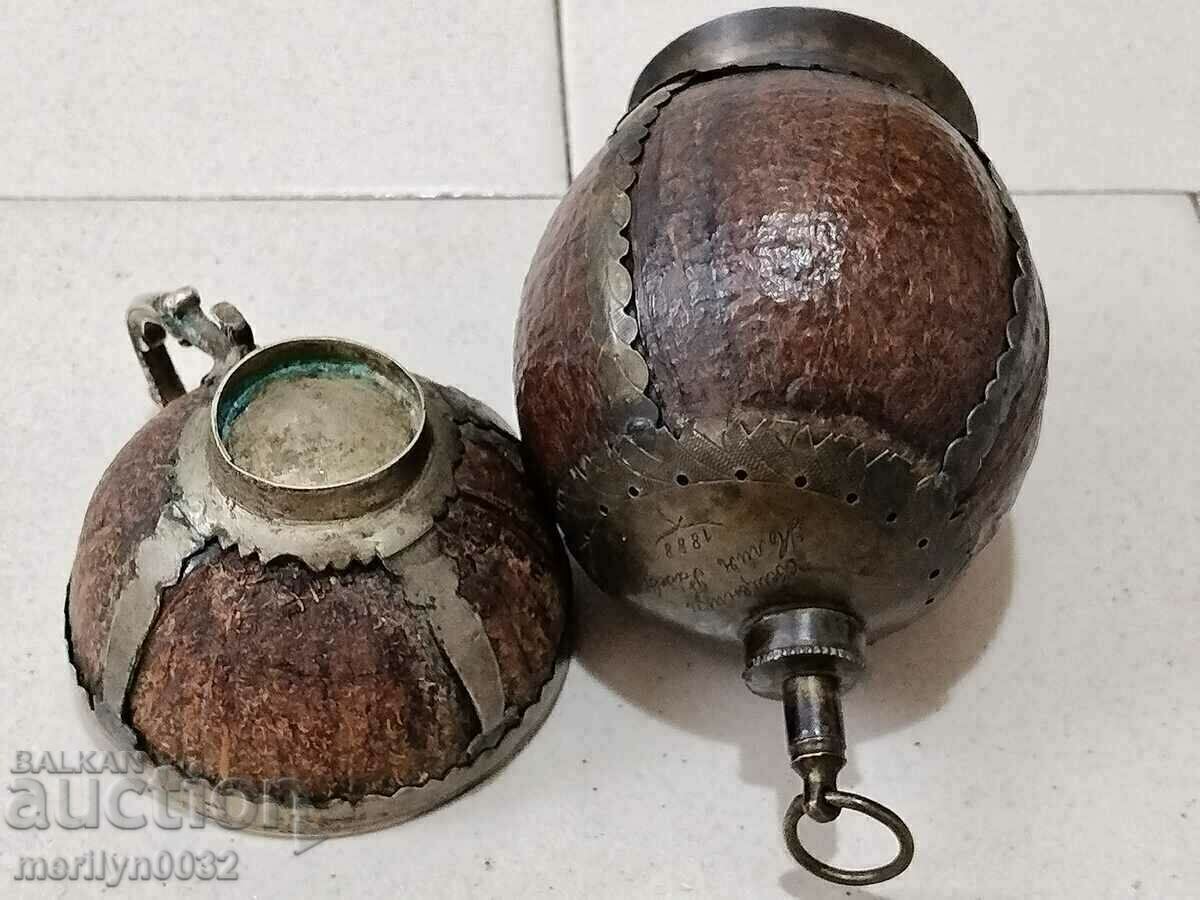 Auction Old cup and pavur for holy water Auction Old cup and pavur for holy water