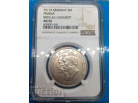 3 γραμματόσημα 1911 Γερμανία Πρωσία Breslau University NGC AU 55 !