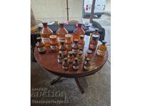 Large lot of antique apothecary bottles