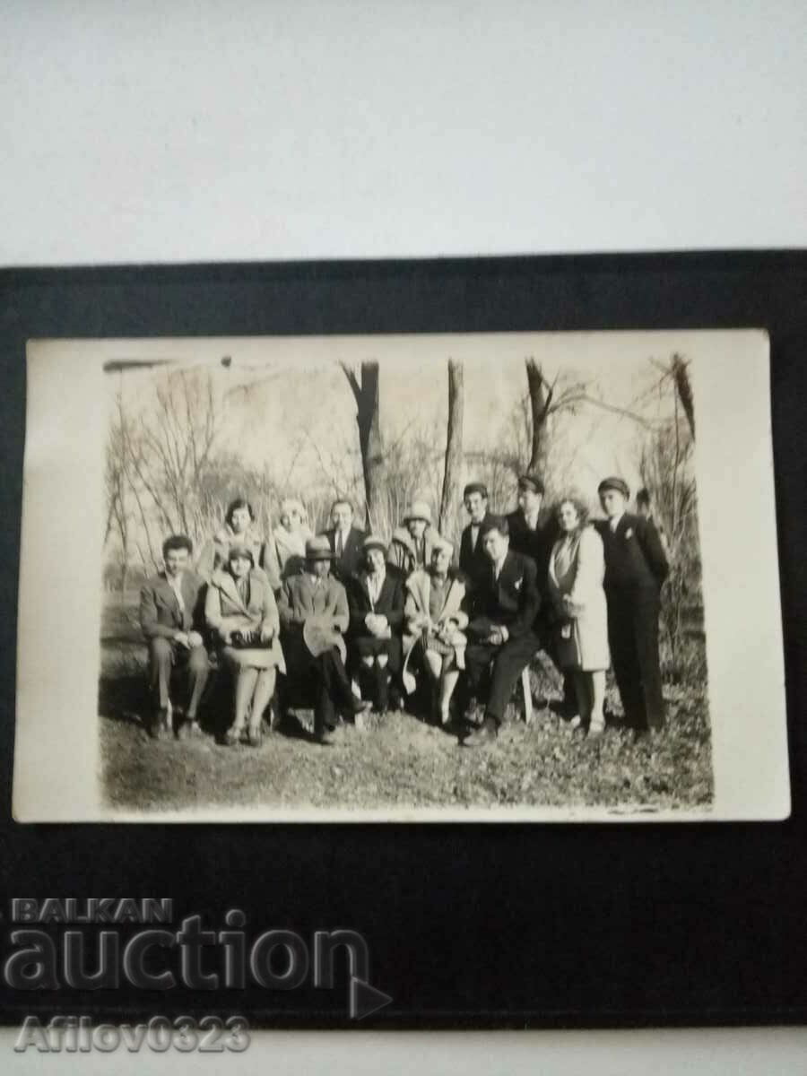 Old photo - the student and his relatives.