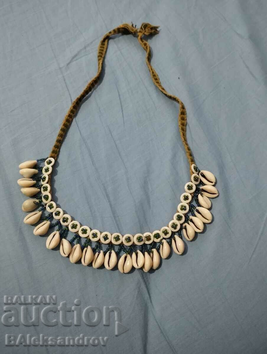 An interesting necklace of shells and beads