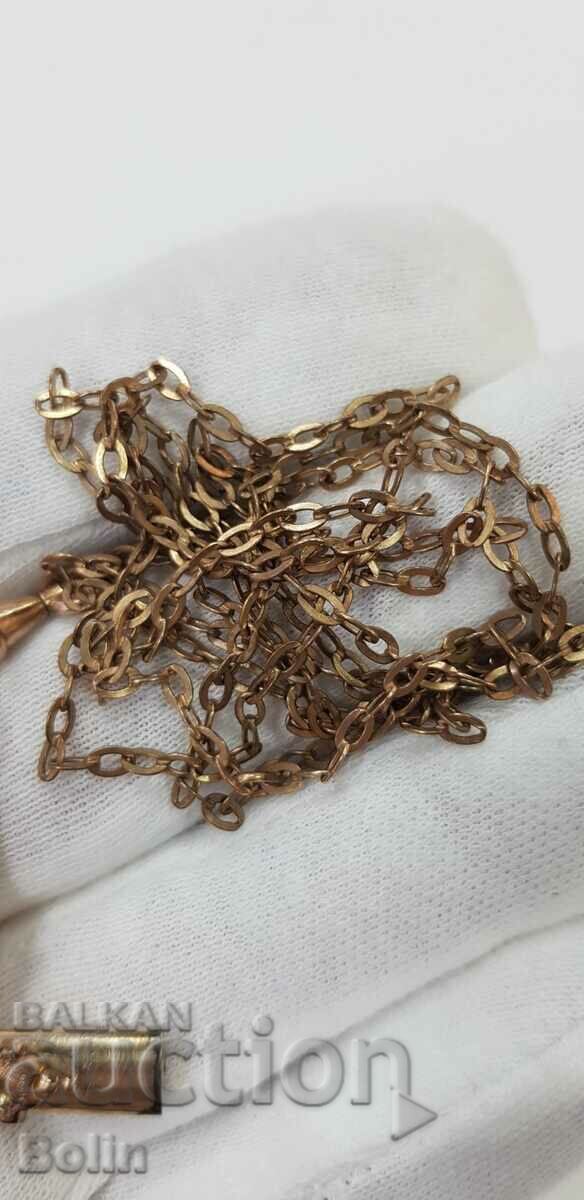 Very rare gilt cross with turquoises and pearls 19th century - 6 Very rare gilt cross with turquoises and pearls 19th century - 6