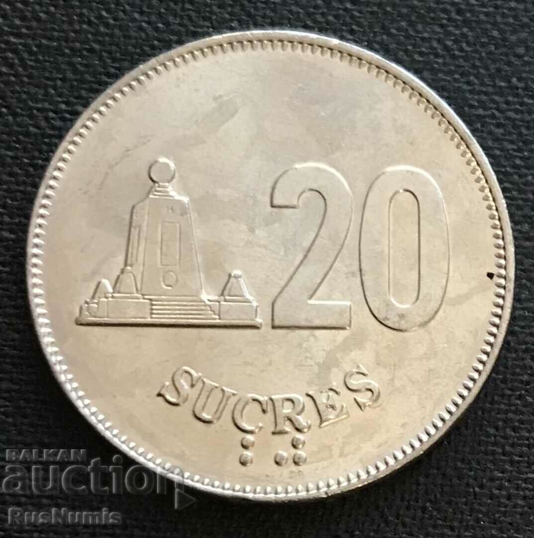 Ecuador Sucreta 20 1988 with price 2.50 BGN | € 1.28 Ecuador Sucreta 20 1988 with price 2.50 BGN | € 1.28