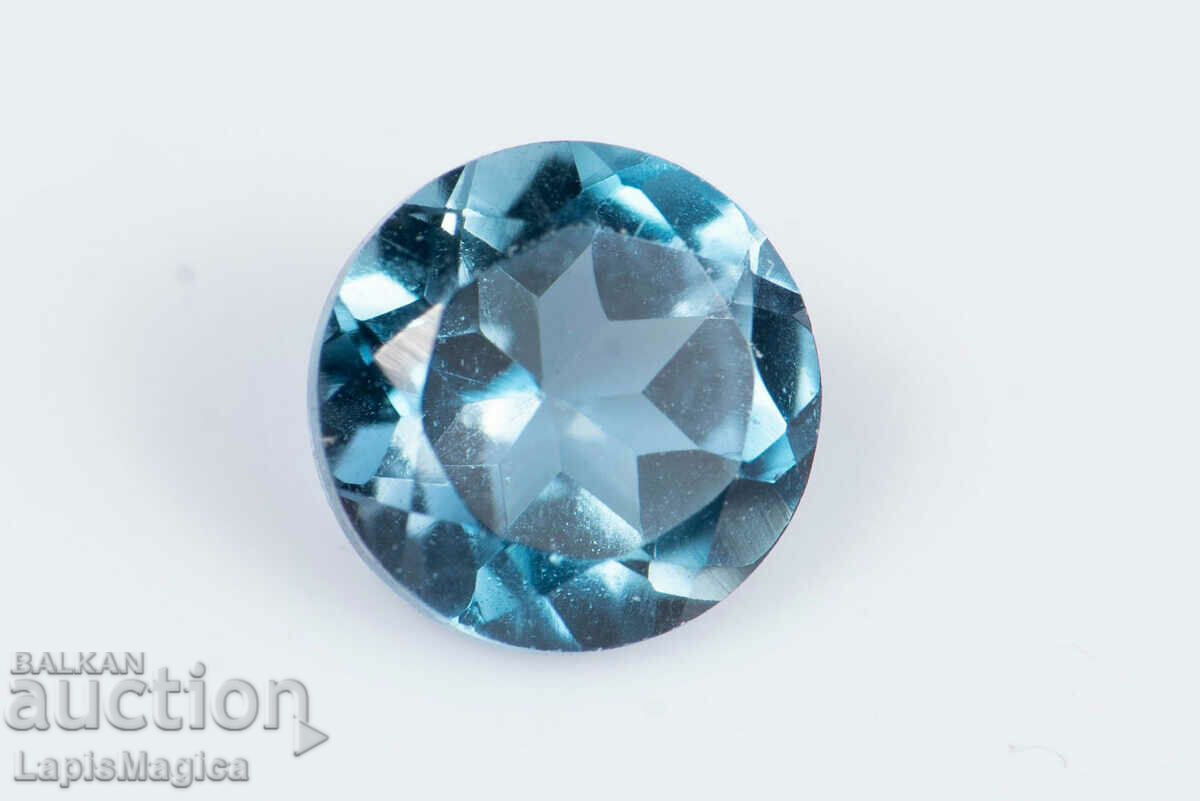 London Blue Topaz 0,61ct 5mm Στρογγυλή κοπή #2