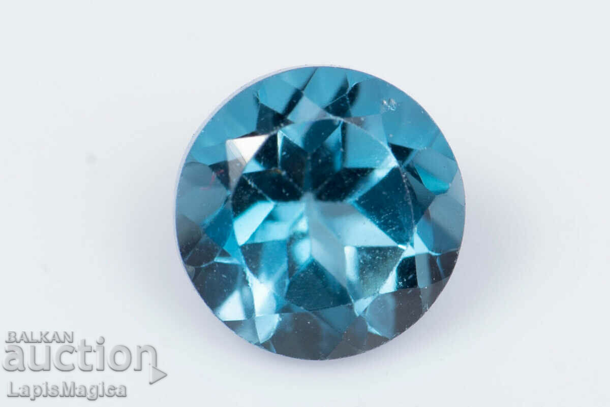 London Blue Topaz 0,68ct 5mm Στρογγυλή κοπή #3