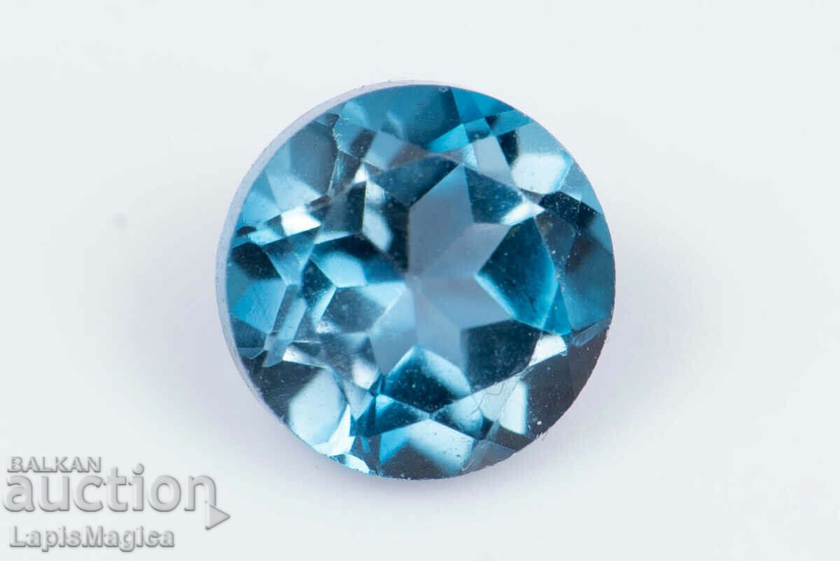 London Blue Topaz 0,71ct 5mm Στρογγυλή κοπή #6