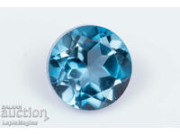 Topaz albastru din Londra 0,71ct 5mm tăiat rotund #6