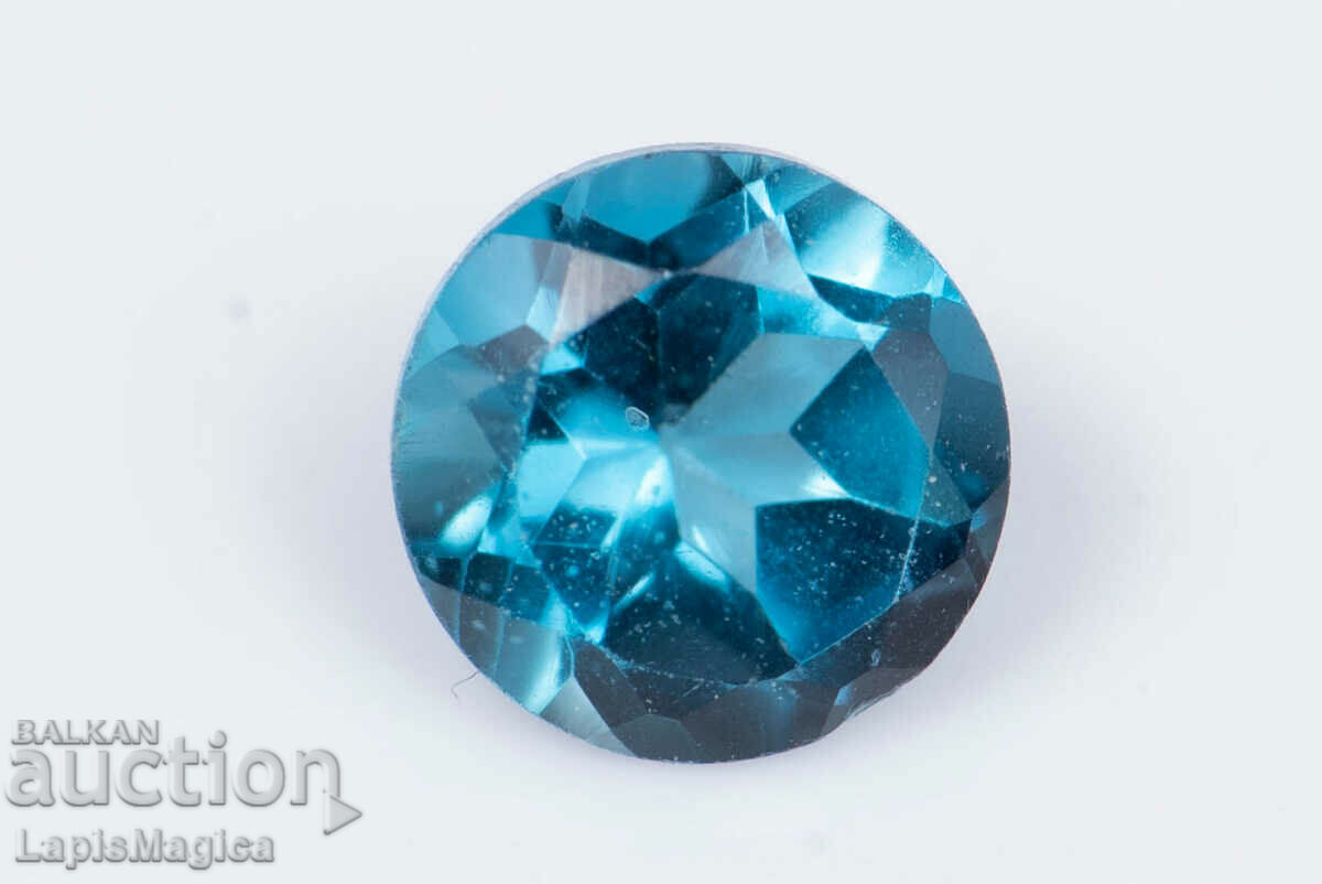 Topaz albastru din Londra 0,58ct 5mm tăiat rotund #7