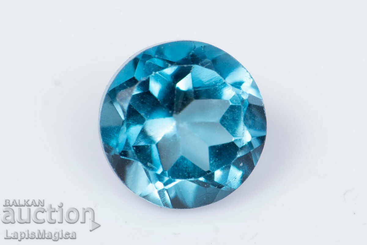 London Blue Topaz 0,61ct 5mm Στρογγυλή κοπή #8