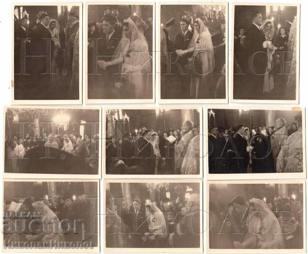 LOT 17x SMALL OLD PHOTOS CHURCH WEDDING D032