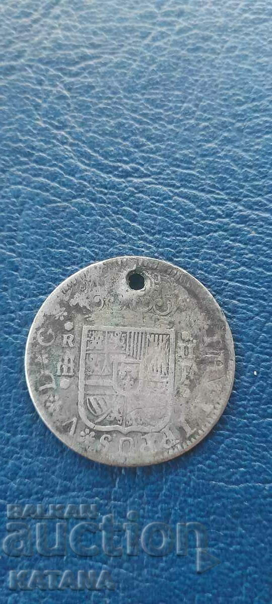 2 reales 1823 Philip V