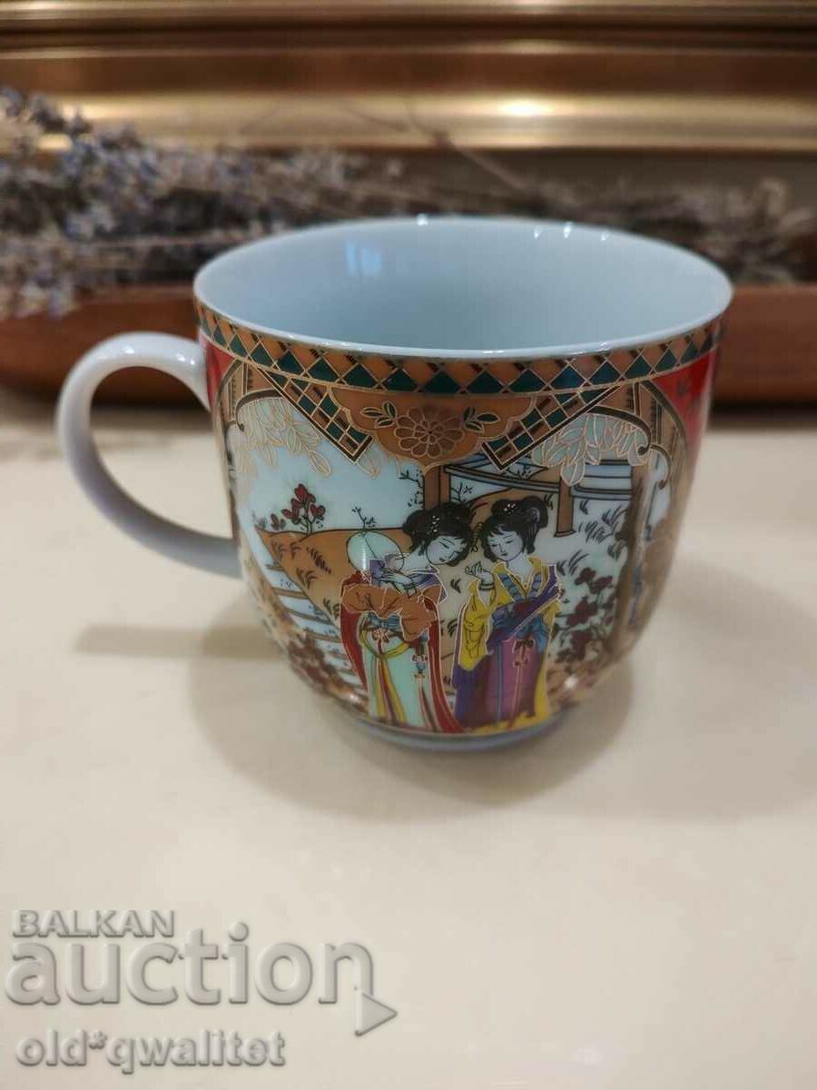Auction  Porcelain cup, tea, luxury, very beautiful, mark