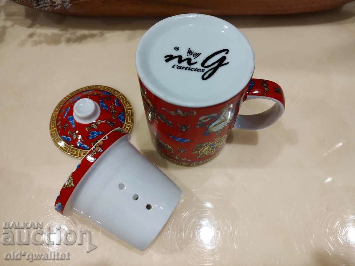 Porcelain cup, tea, luxury, very beautiful, mark - 5 Porcelain cup, tea, luxury, very beautiful, mark - 5