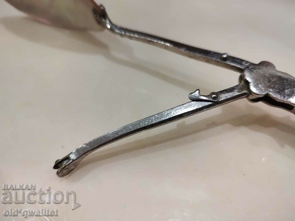 SPOON double natural mother of pearl porcelain handle, Art - 6 SPOON double natural mother of pearl porcelain handle, Art - 6