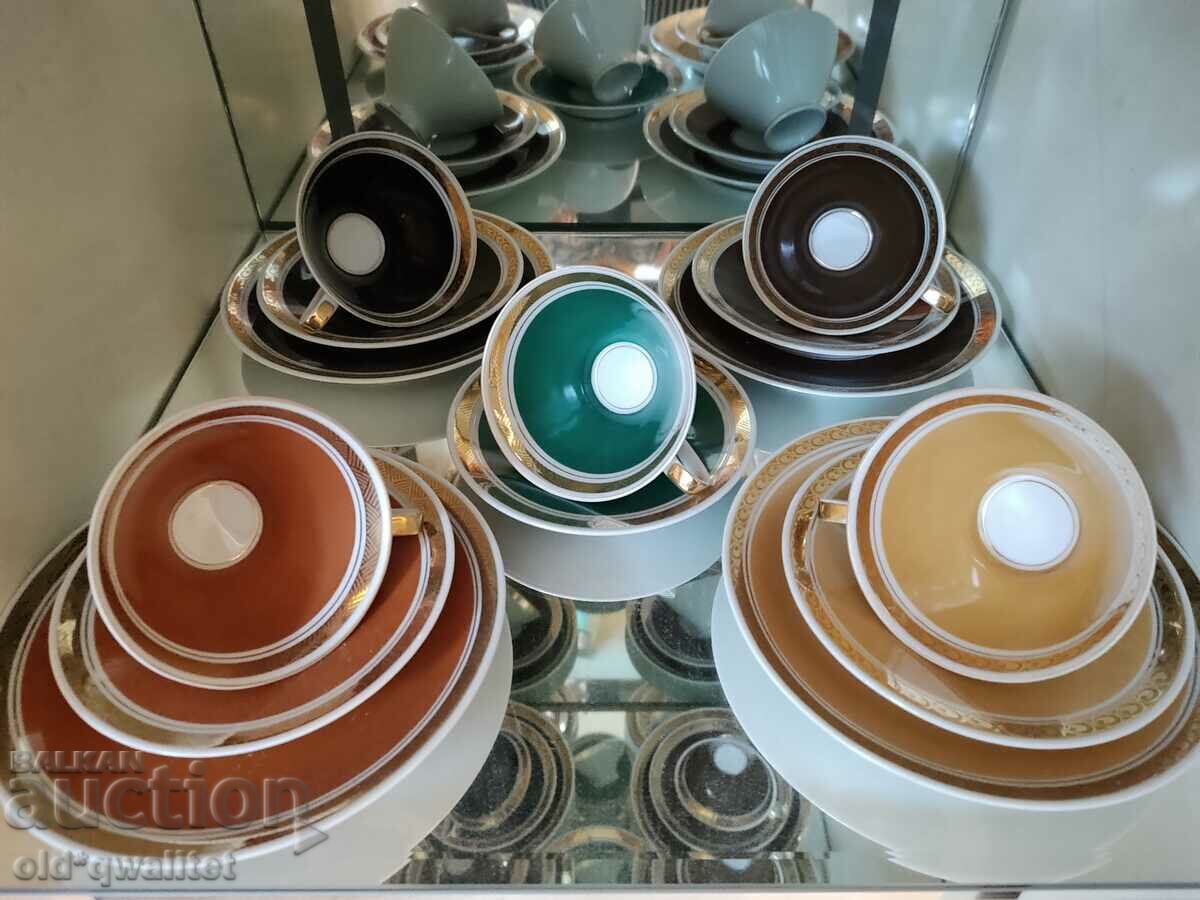 Porcelain cups, tea/coffee, colored, marking with price 197.00 BGN | € 100.72 Porcelain cups, tea/coffee, colored, marking with price 197.00 BGN | € 100.72