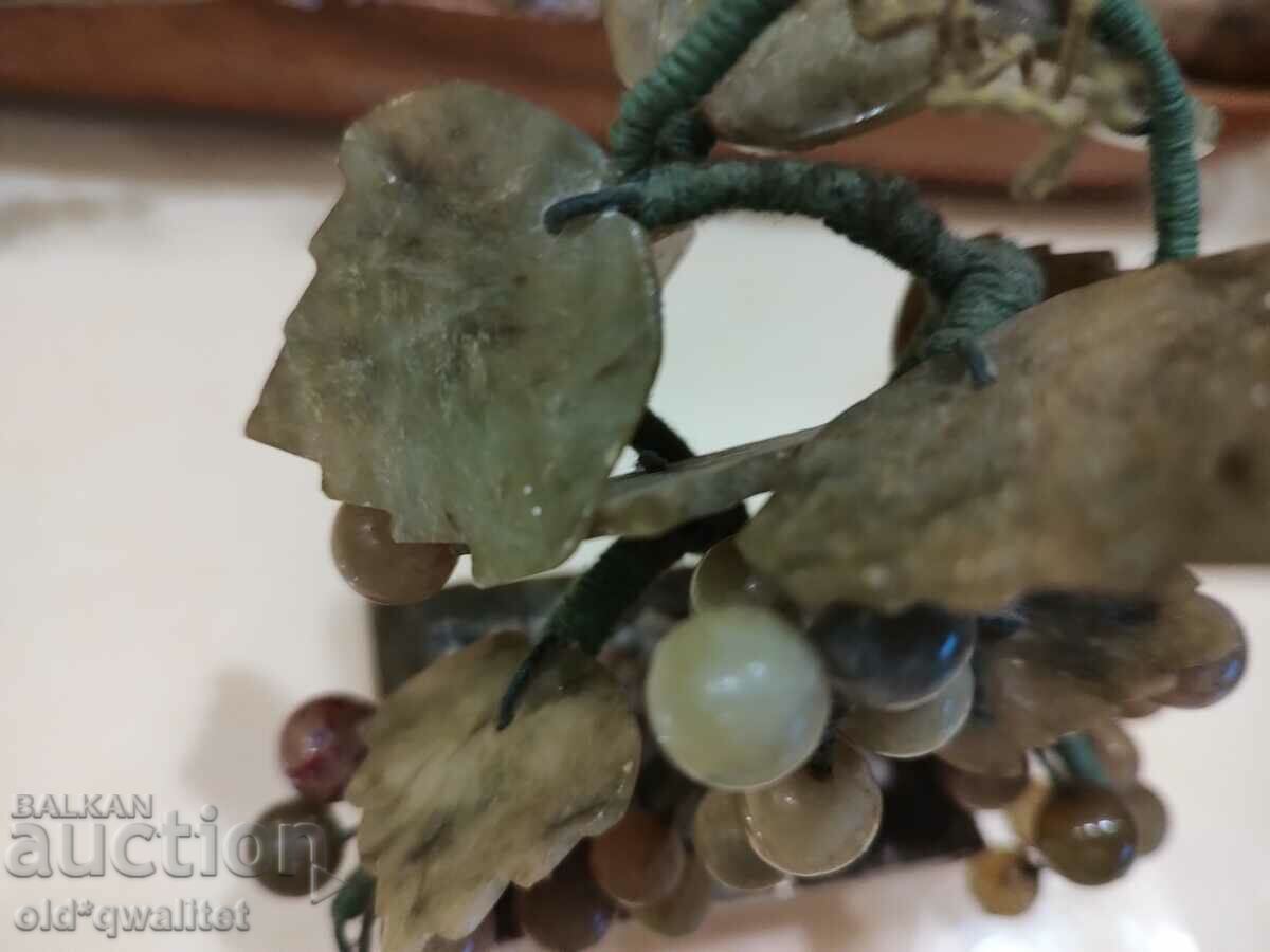 Decoration jade, beautiful green color, petals, fruit - 5