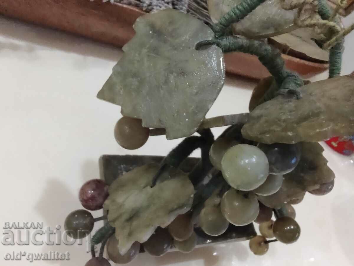 Decoration jade, beautiful green color, petals, fruit - 6