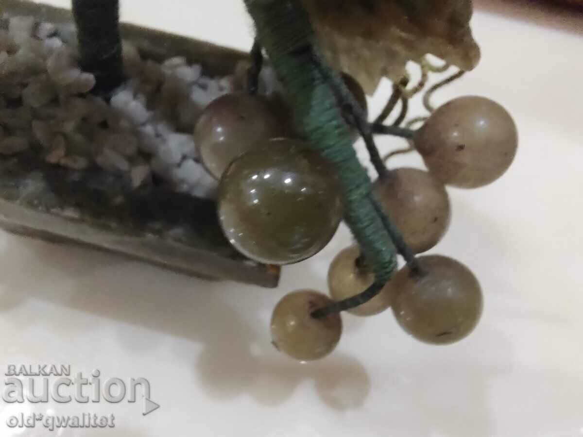 Decoration jade, beautiful green color, petals, fruit - 7