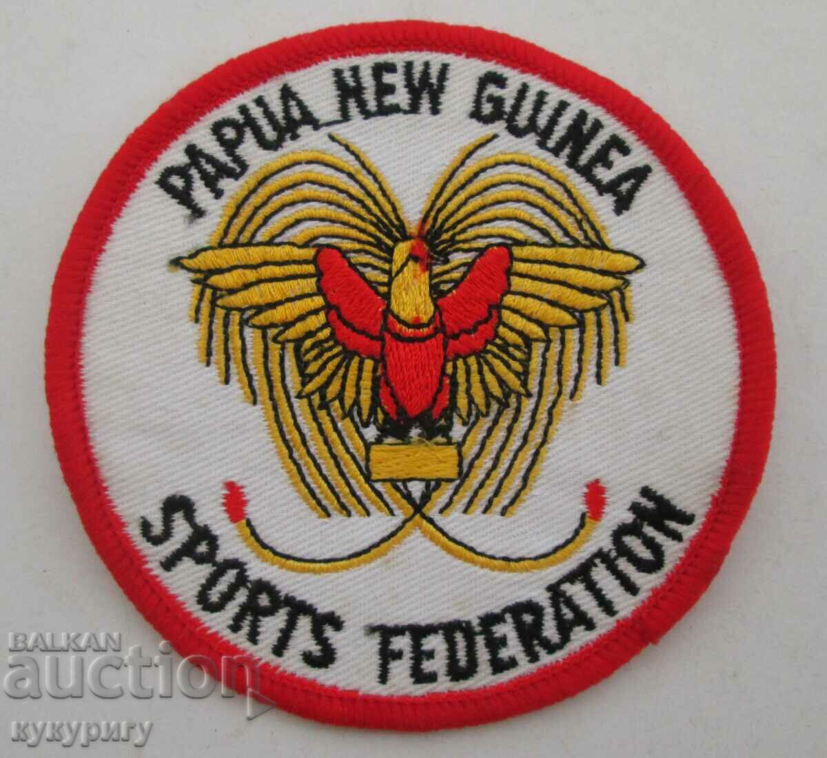 Old Papua New Guinea Sports Federation embroidered patch