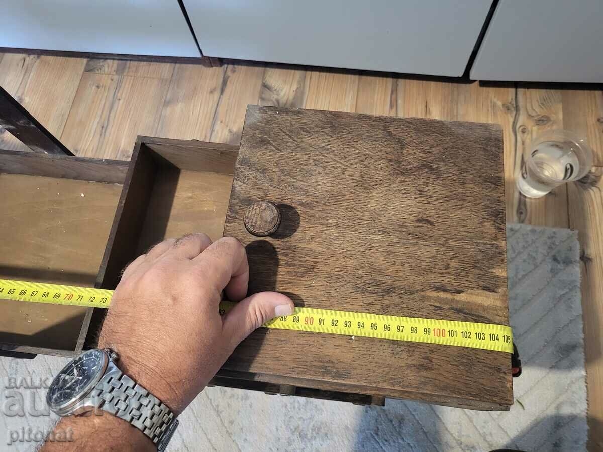 Antique large wooden folding box - 5 Antique large wooden folding box - 5