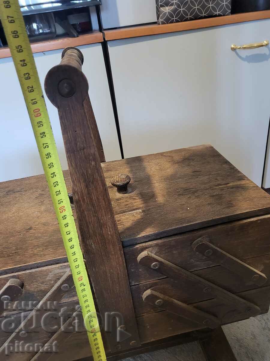 Antique large wooden folding box - 6 Antique large wooden folding box - 6