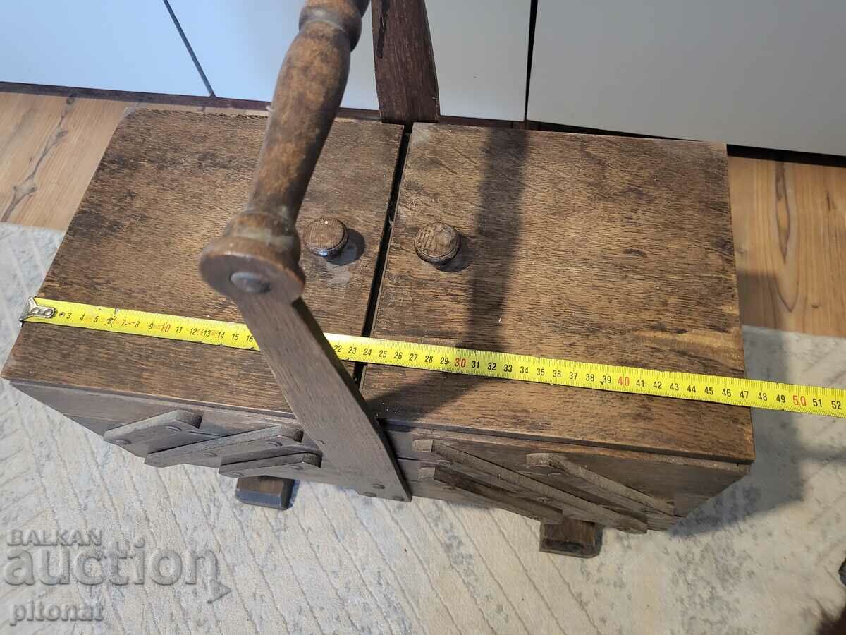 Antique large wooden folding box - 7 Antique large wooden folding box - 7