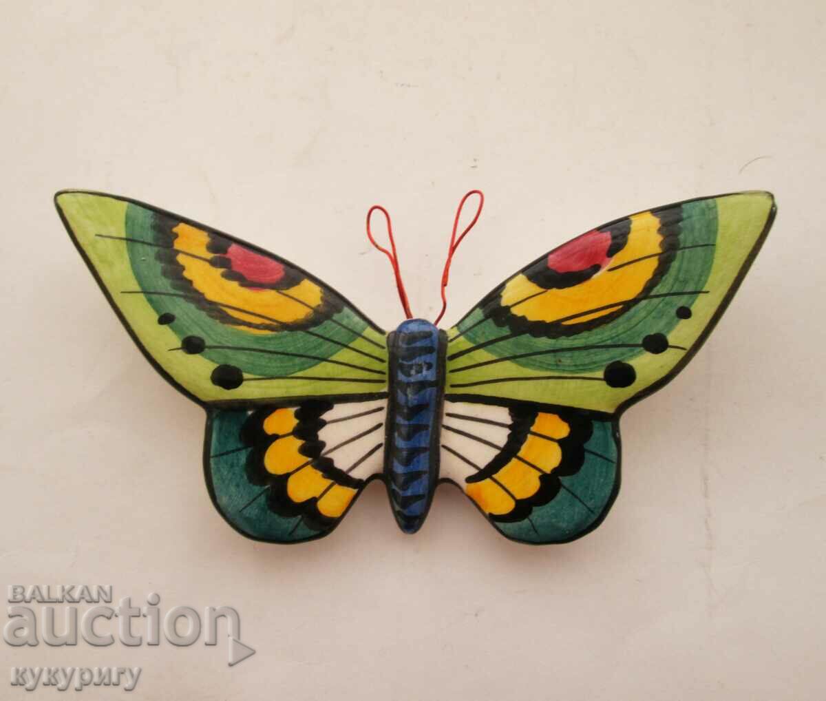 Old handmade butterfly figure wall decoration